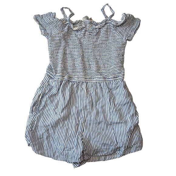 Abercrombie Kids Striped Smocked Romper 11-12Y - Picture 1 of 5